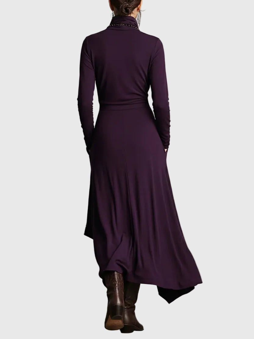 Vestido largo elegante plisado