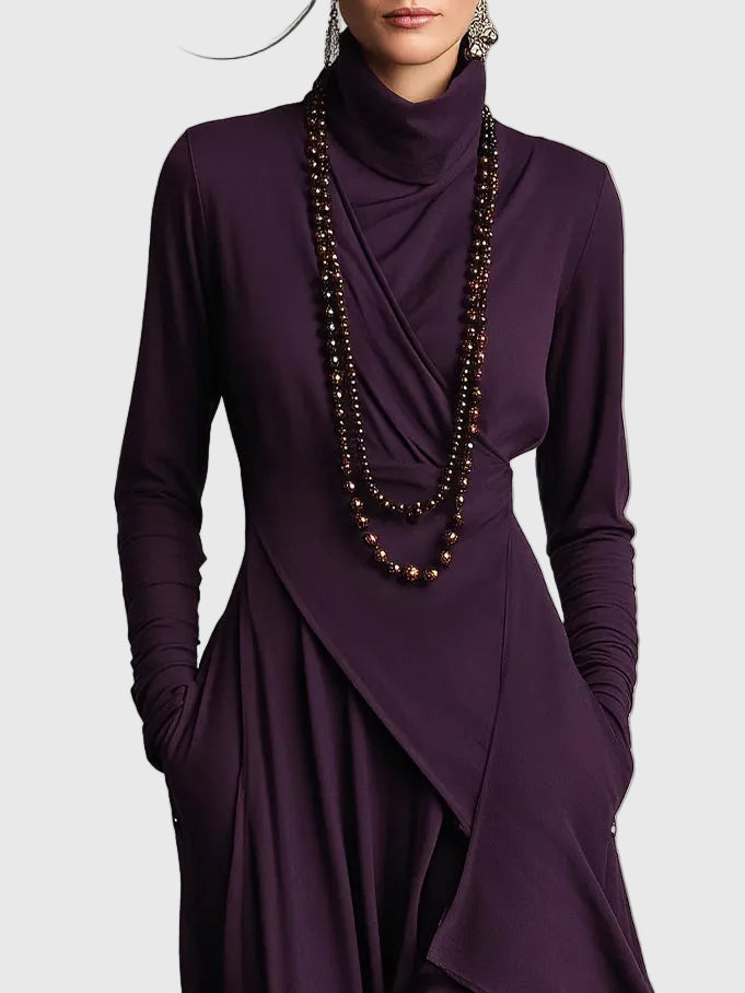 Vestido largo elegante plisado