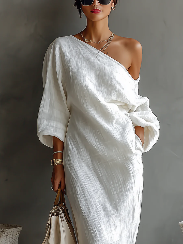 One-Shoulder Elegant Maxi Dress