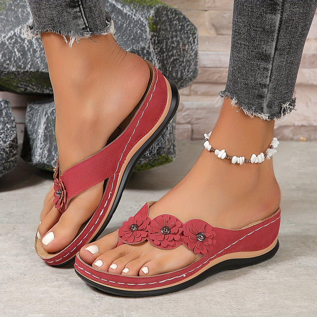 Orthopedic Slip-On Sandals with Cushioned Sole