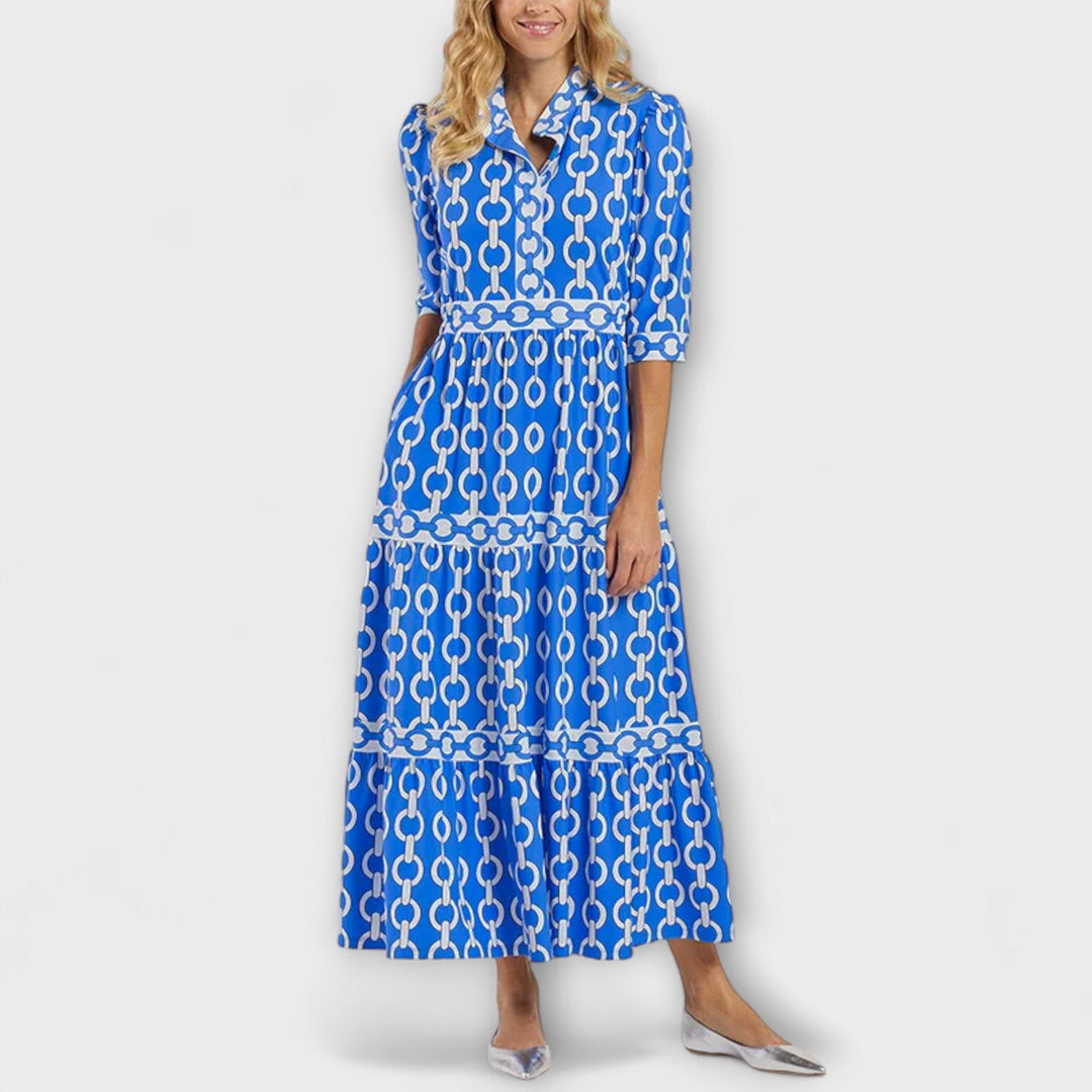 Chain Pattern Midi Dress