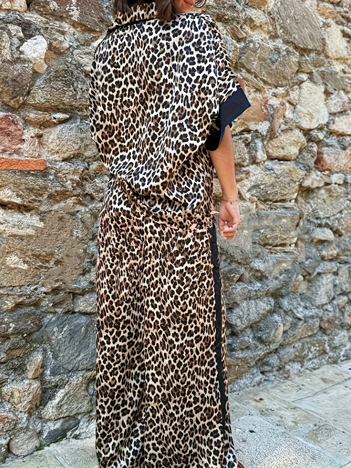 Conjunto Coordinado Fluido con Estampado de Leopardo