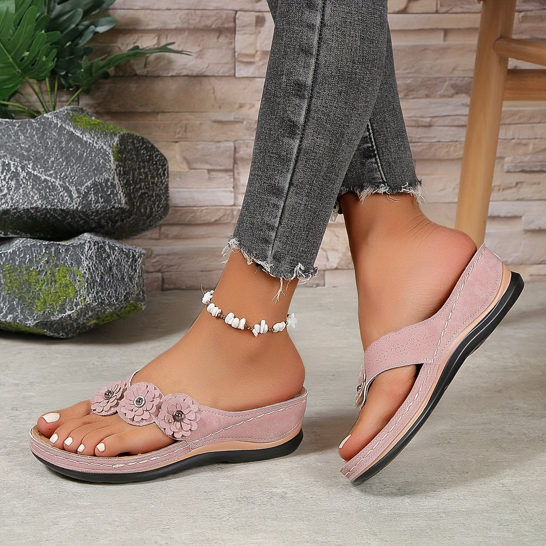 Orthopedic Slip-On Sandals with Cushioned Sole