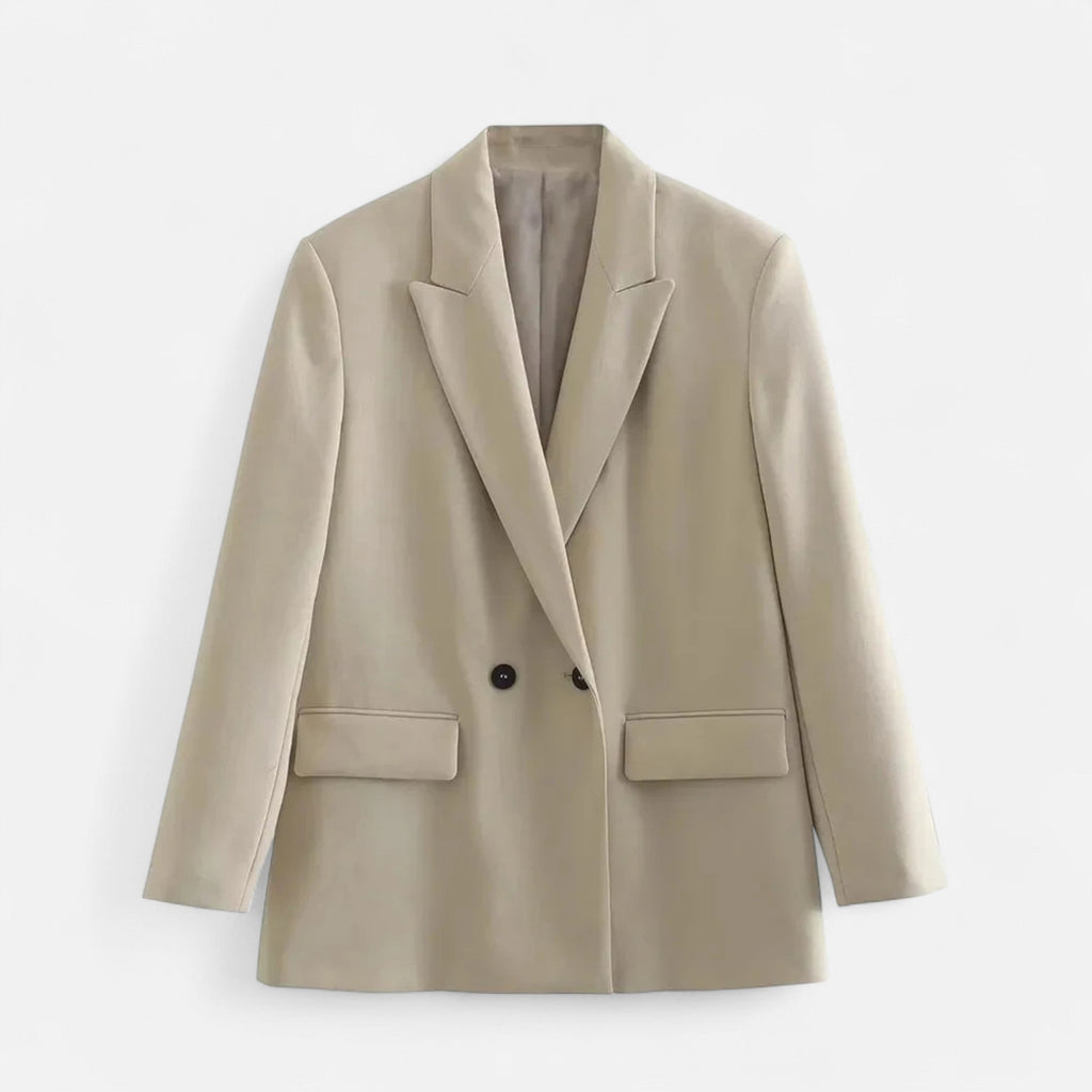 Women Double-Breasted Vintage Blazer Coat