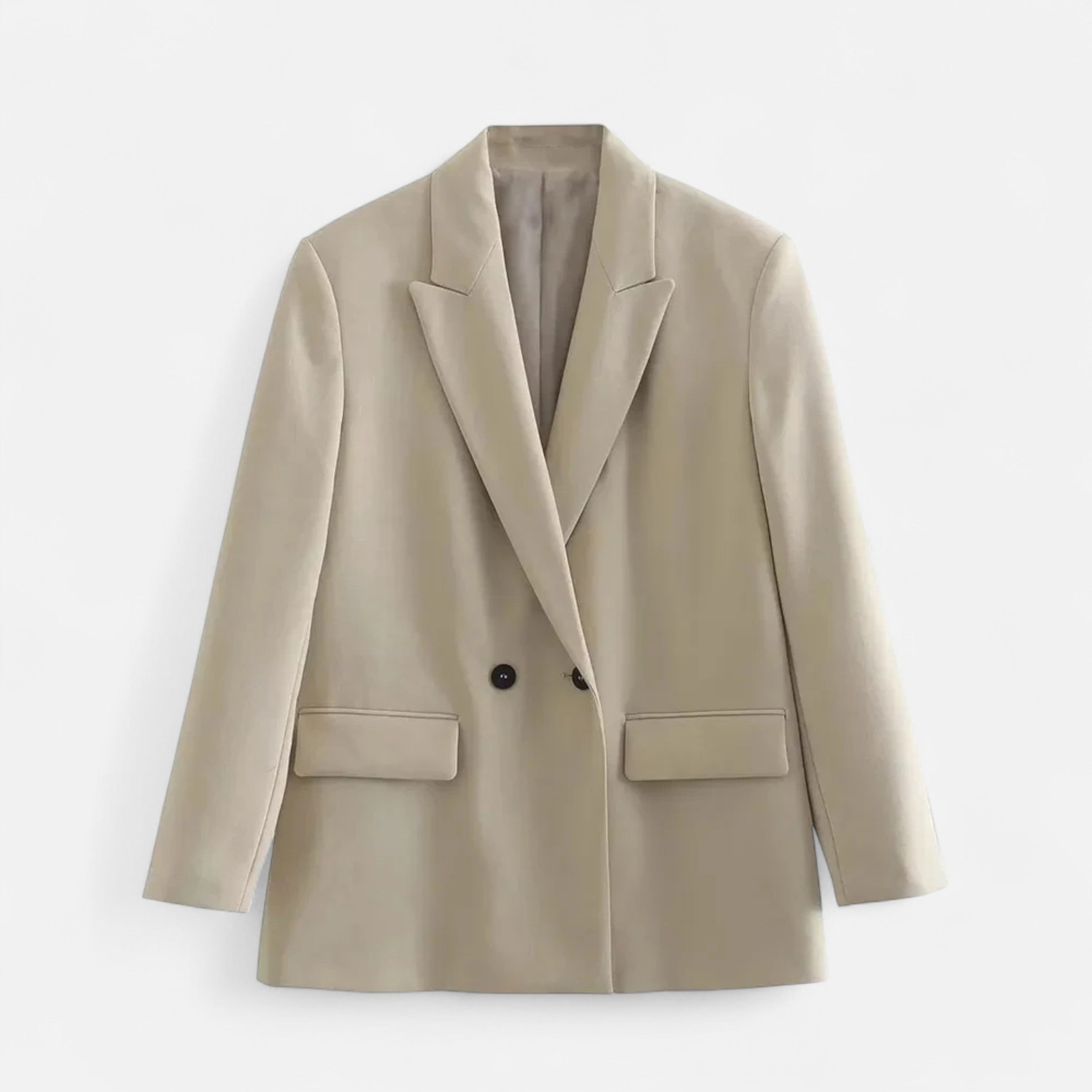 Women Double-Breasted Vintage Blazer Coat