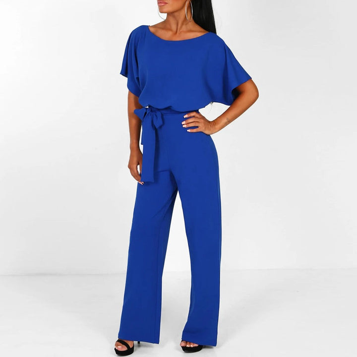 Belted Wide-Leg Elegant Jumpsuit