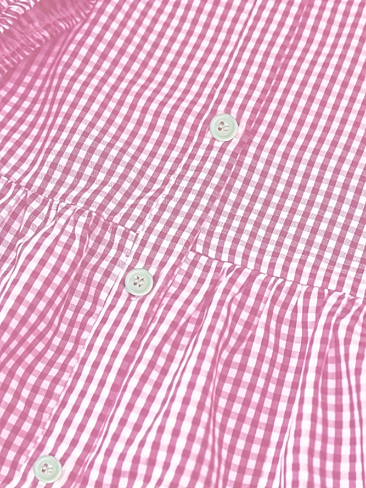 Women's Casual Gingham-Style Long Striped Summer Dress - Ideal for Outdoor Sunny Occasion