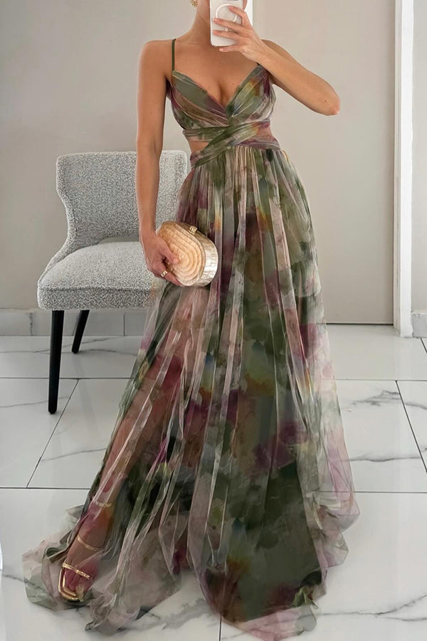 Sukienka maxi w kwiatowy wzór