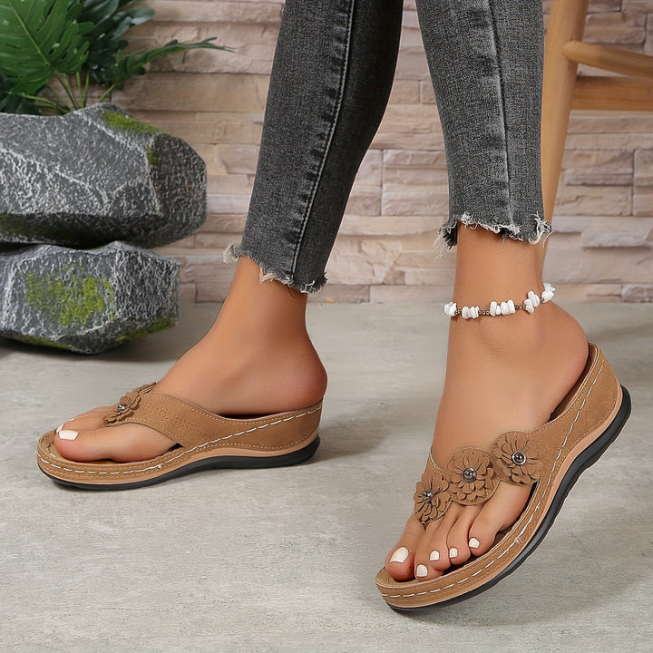 Orthopedic Slip-On Sandals with Cushioned Sole