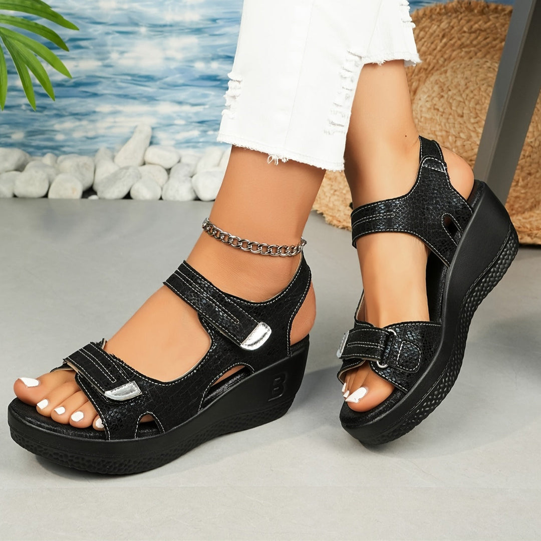 Adjustable Wedge Comfort Sandals