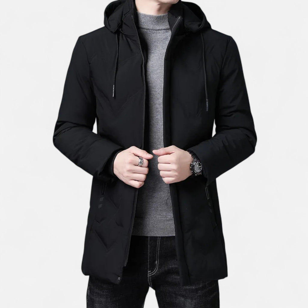 Men's Hooded Cotton-Blend Parka