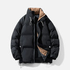 Men's Oversized Windproof Jacket with Stand Collar