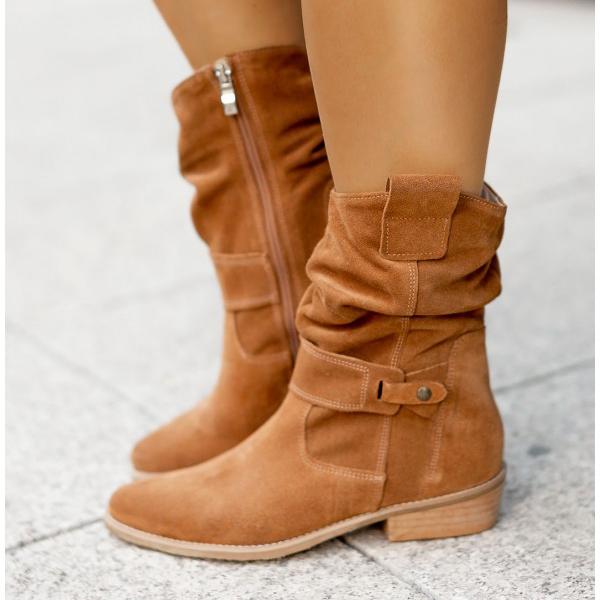 Zipper Detail Elegant Boots