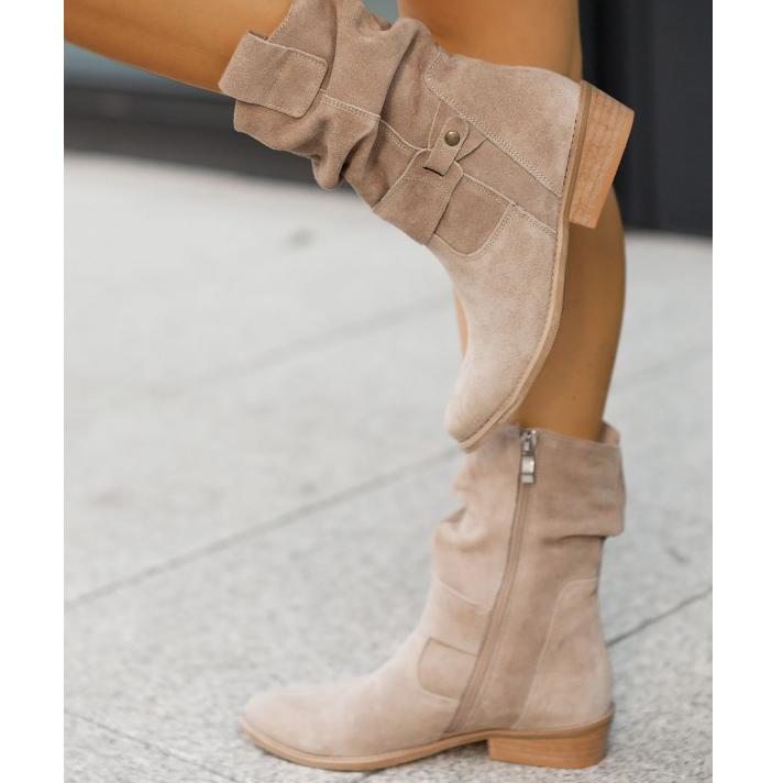 Zipper Detail Elegant Boots