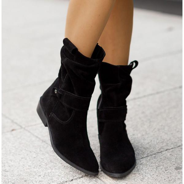 Zipper Detail Elegant Boots