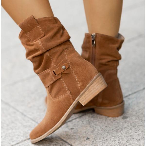 Zipper Detail Elegant Boots