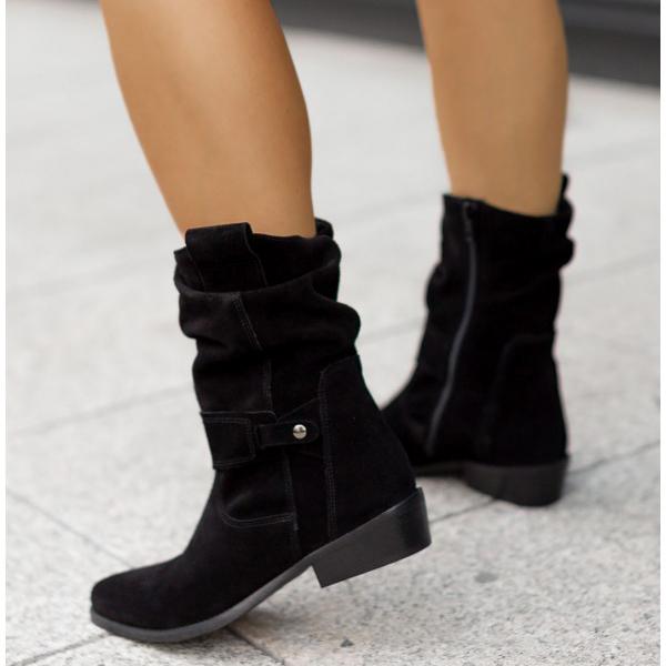Zipper Detail Elegant Boots