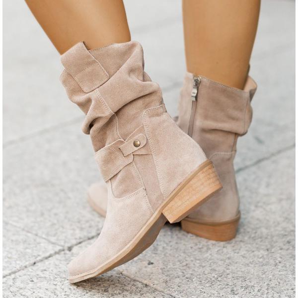 Zipper Detail Elegant Boots