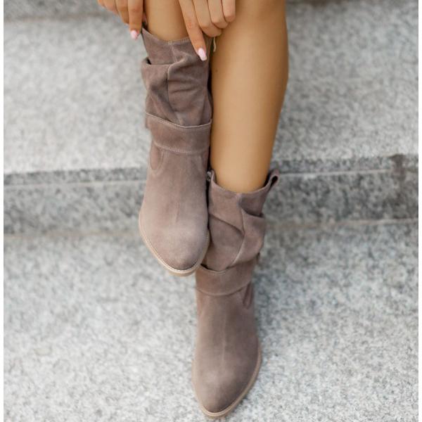 Zipper Detail Elegant Boots