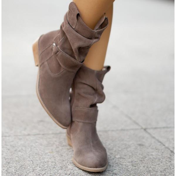 Zipper Detail Elegant Boots