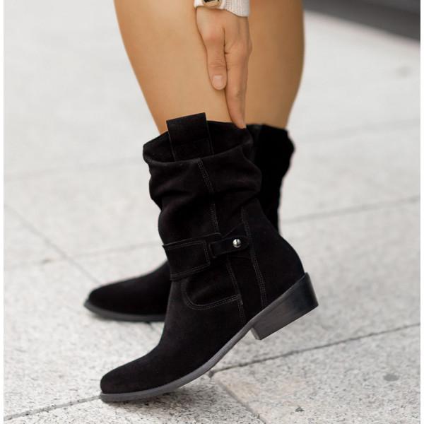 Zipper Detail Elegant Boots