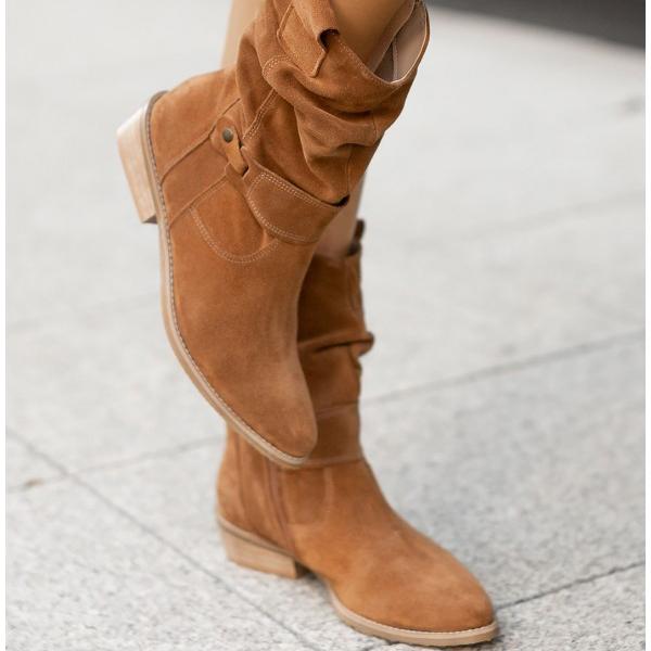 Zipper Detail Elegant Boots