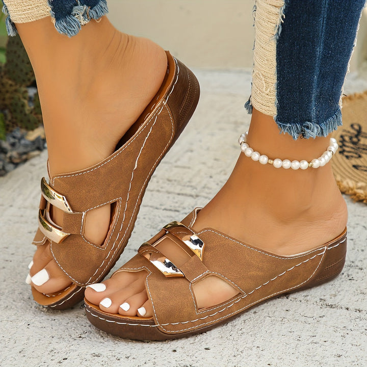 Adjustable Buckle Comfort Sandals