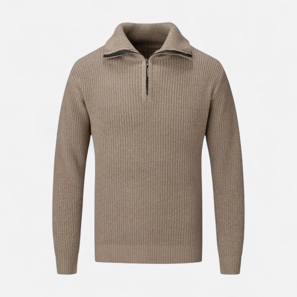 Men's Wool-Blend Half-Zip Sweater