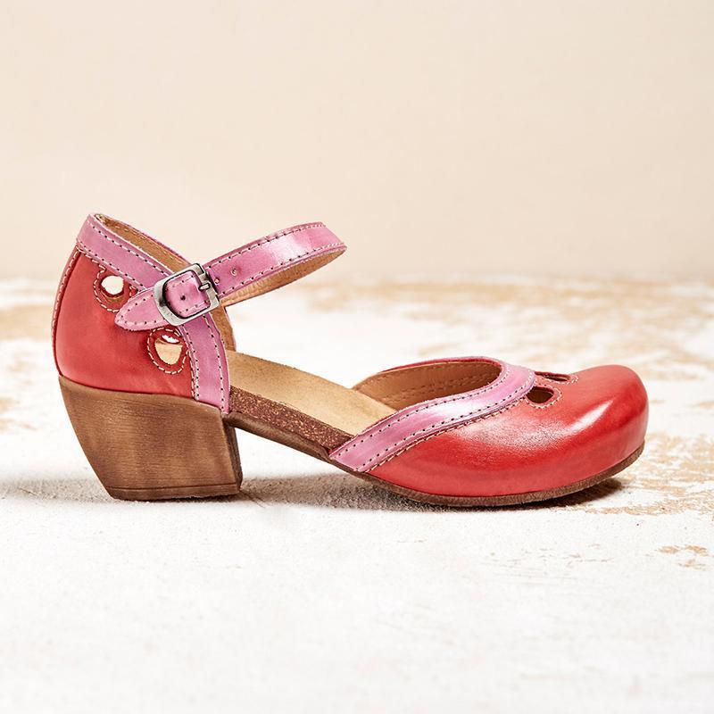 Sandalias ortopédicas de comodidad con tacón bajo