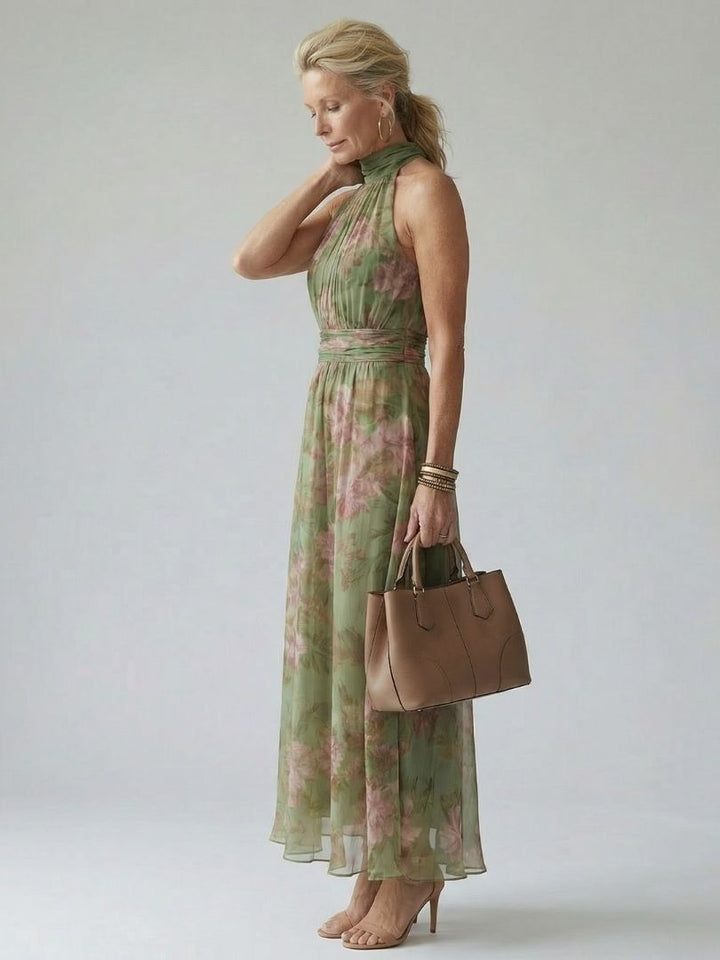 Floral Halter Midi Dress