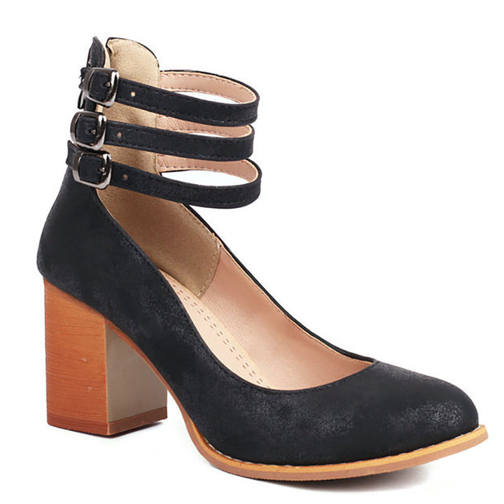 Ankle Strap Block Heel Sandals
