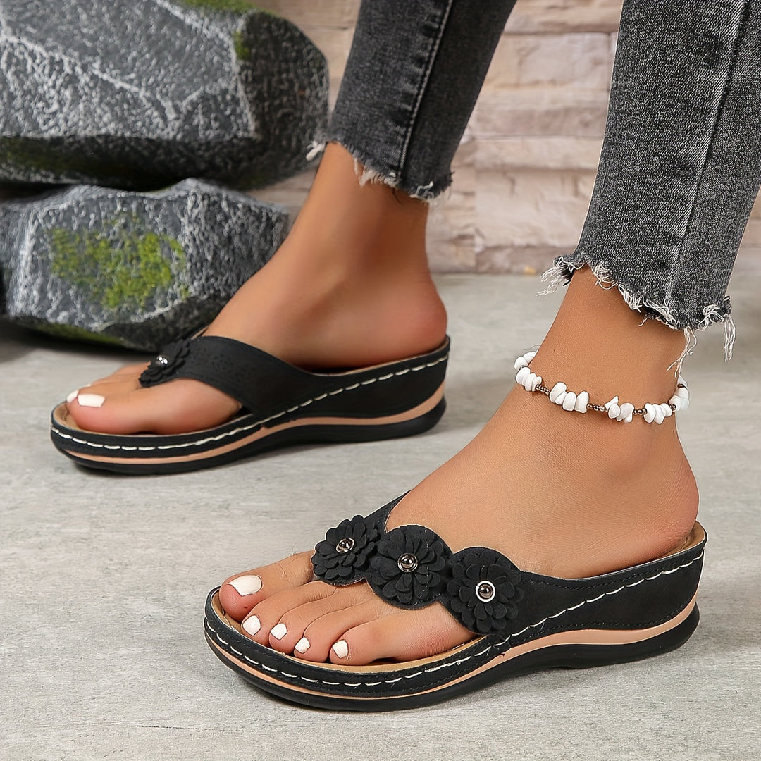 Orthopedic Slip-On Sandals with Cushioned Sole