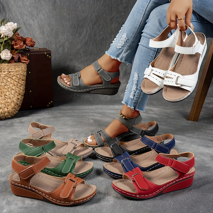 Sandalias de cuña con plataforma acolchada