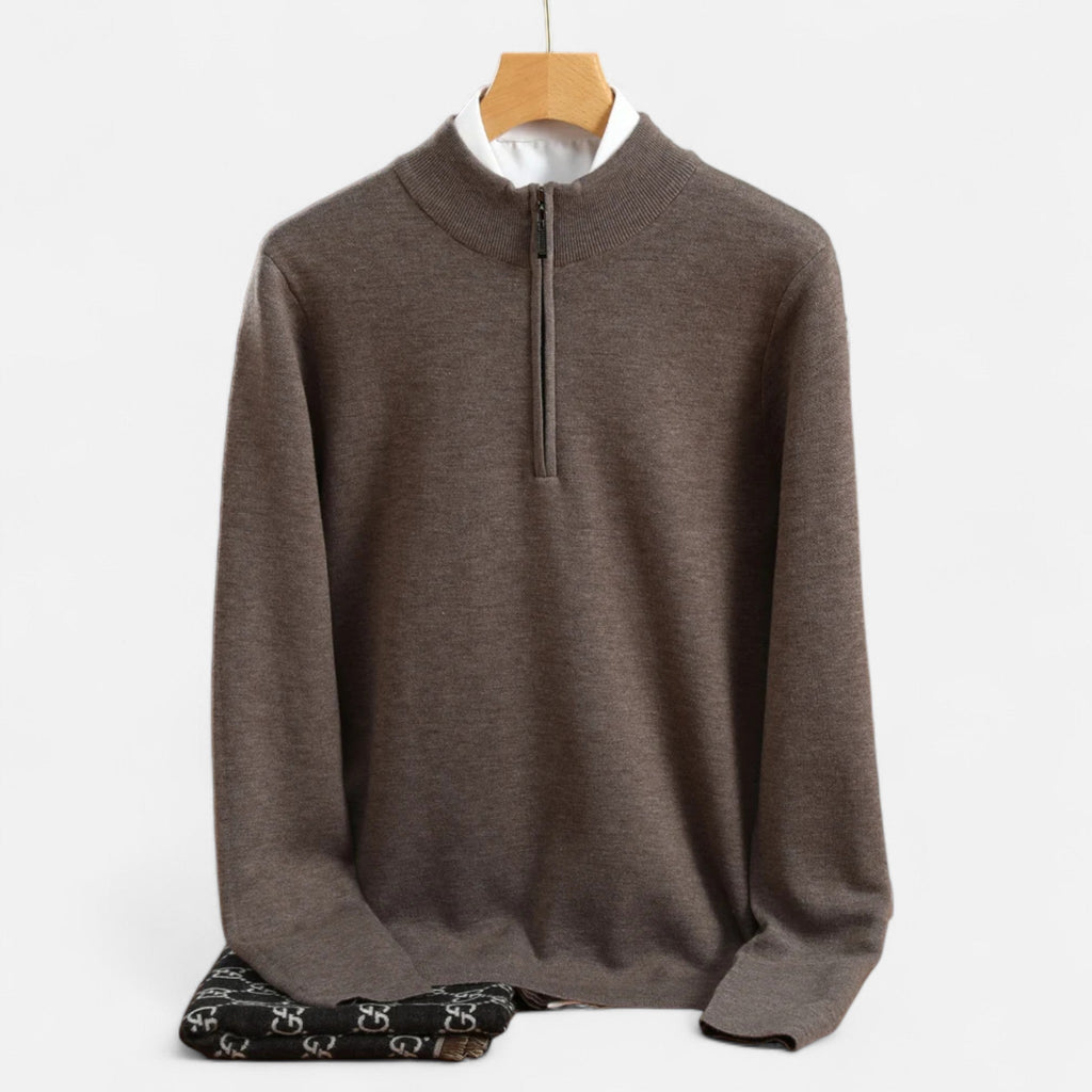Men's Merino Wool Half-Zip Sweater