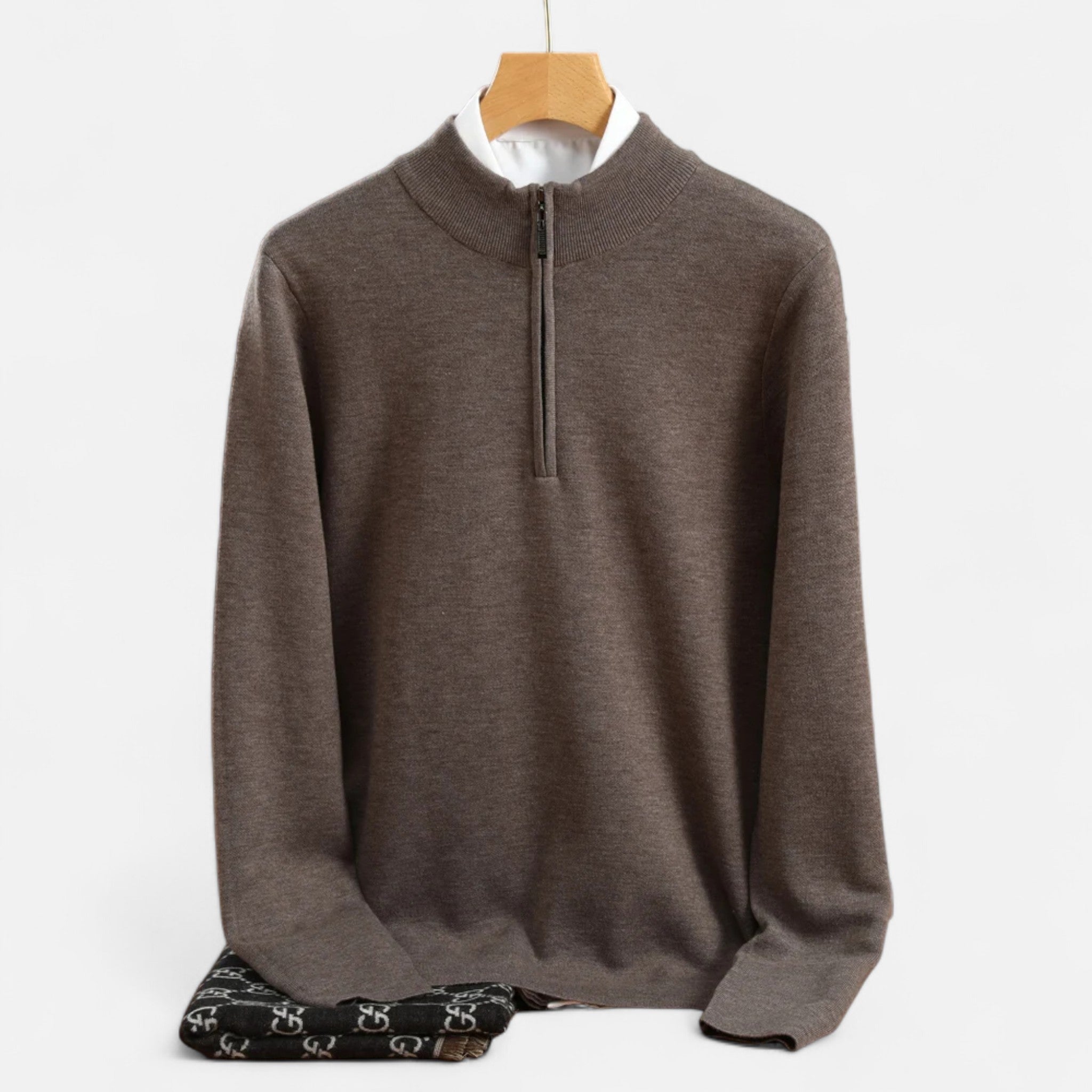 Men's Merino Wool Half-Zip Sweater