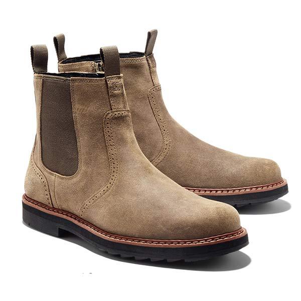 Men's Practical Ankle Chelsea Boots with Elastic Side Panels