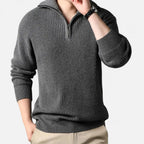 Men's Wool-Blend Half-Zip Sweater