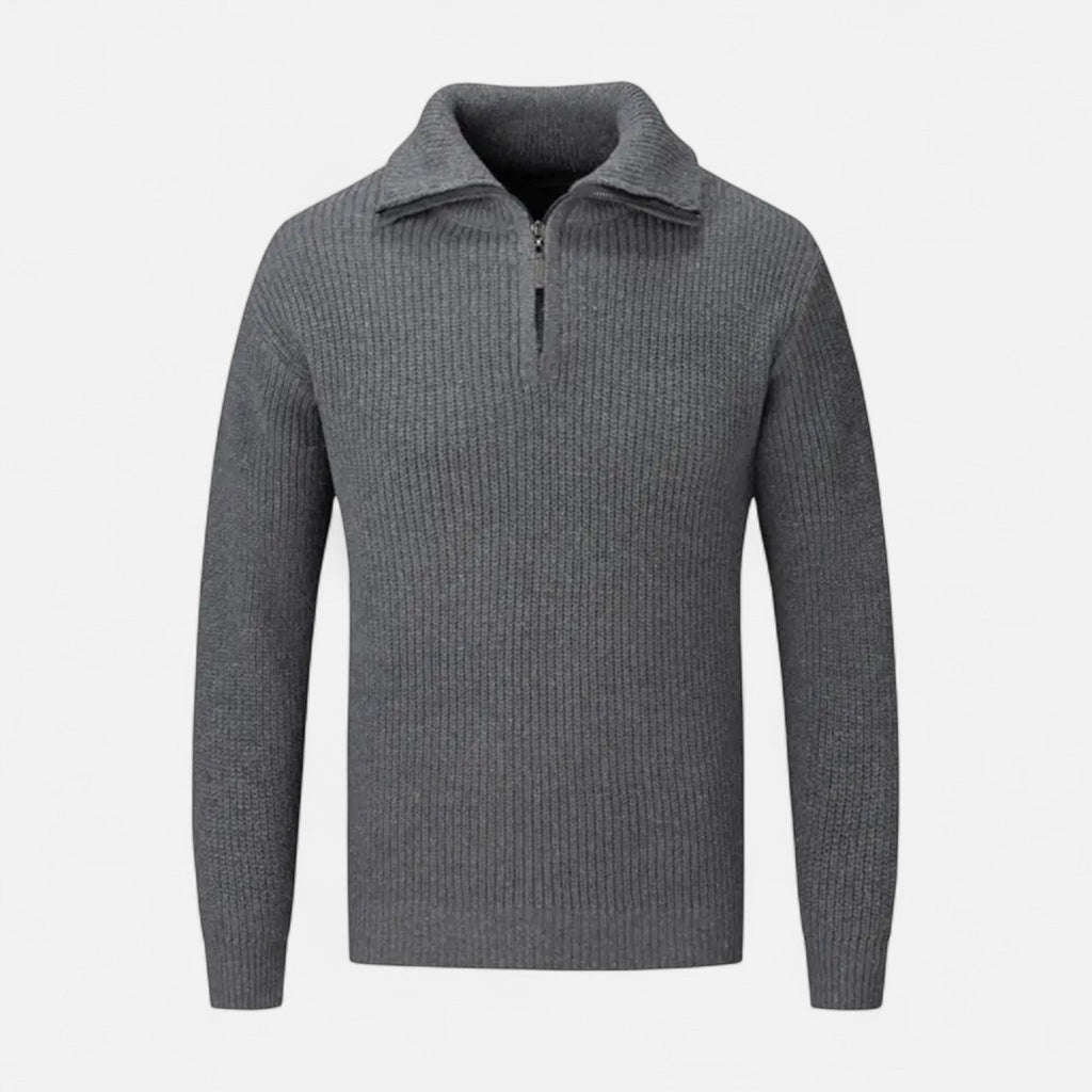 Men's Wool-Blend Half-Zip Sweater