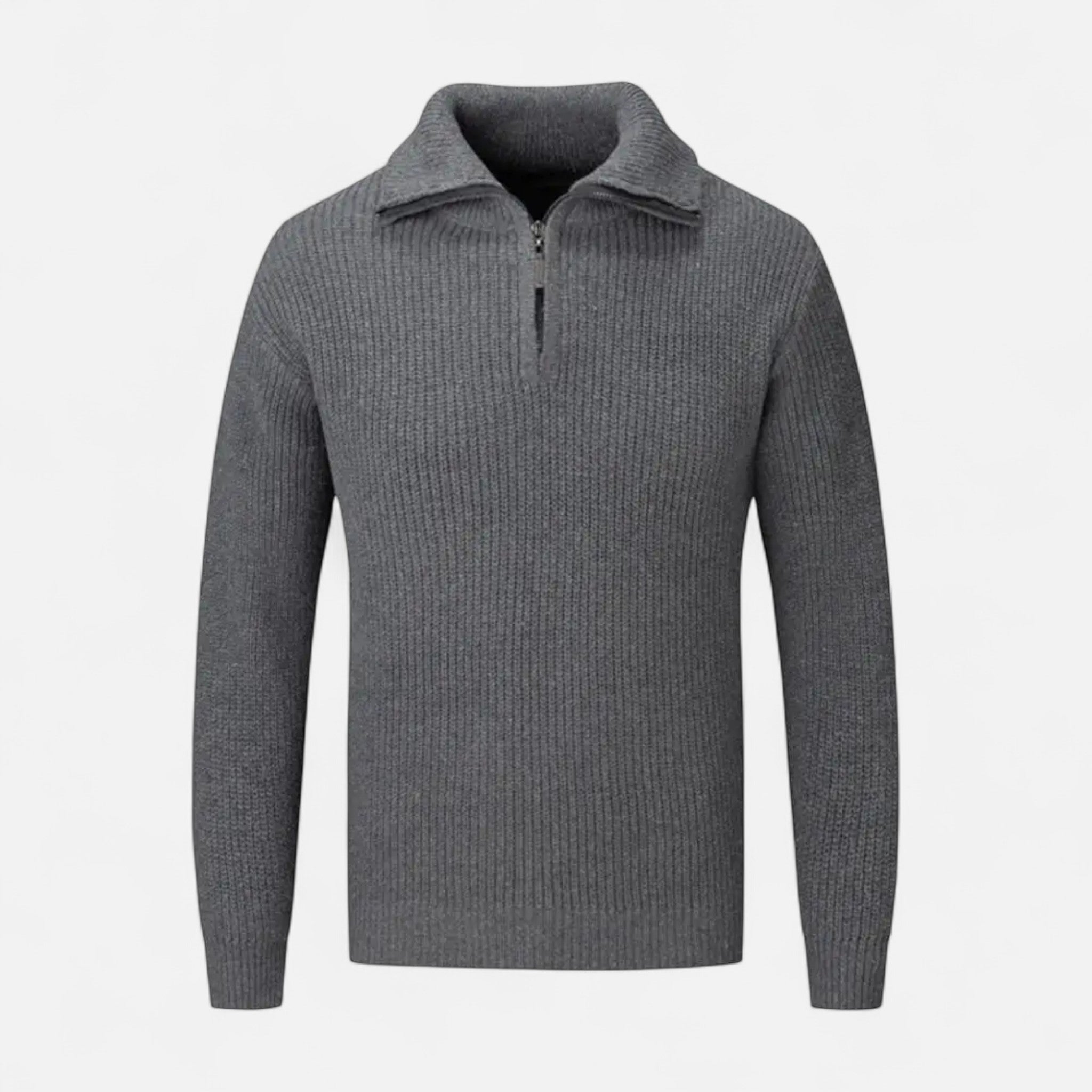 Men's Wool-Blend Half-Zip Sweater