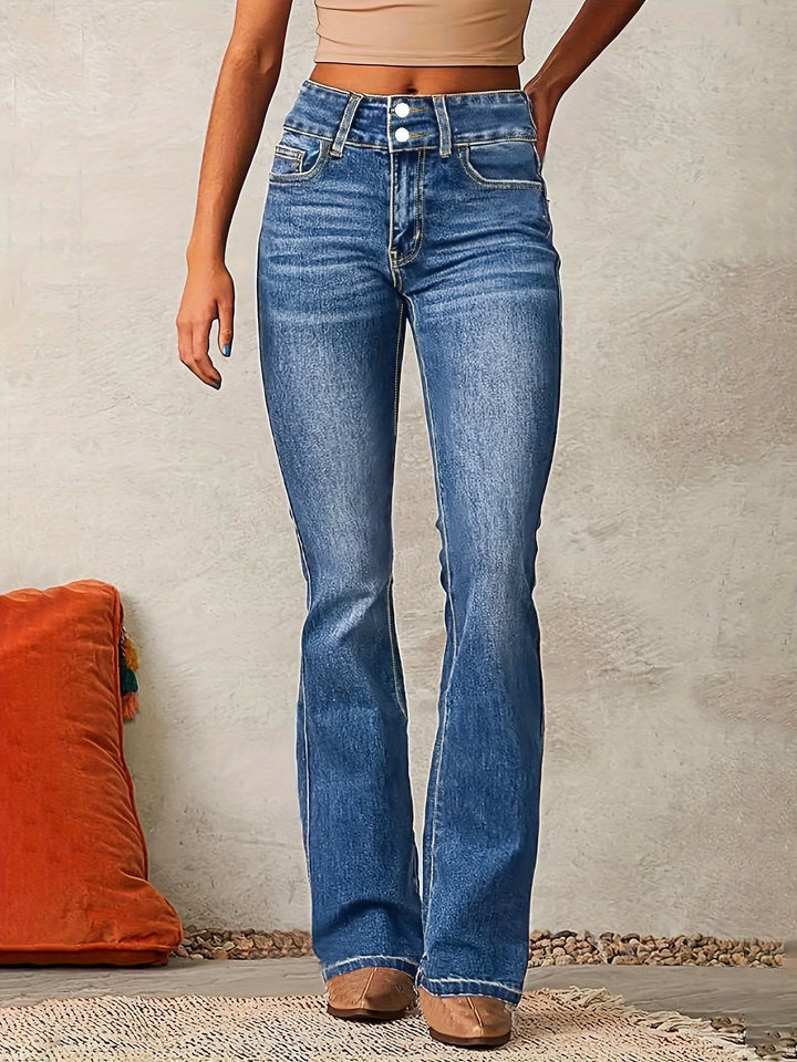 Pantalones acampanados de talle alto
