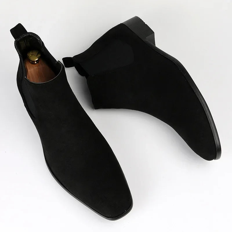 Men's Functional Pull-on Ankle Chelsea Boots with Elastic Gusset