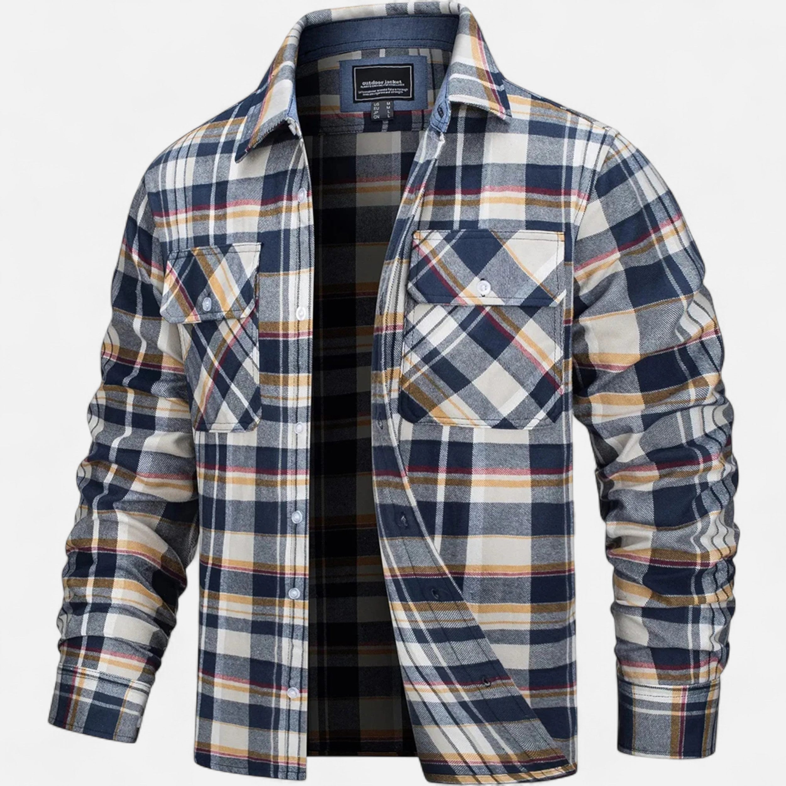 Men's Oversized Lightweight Flannel Shirt Jacket