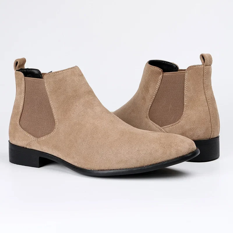 Men's Functional Pull-on Ankle Chelsea Boots with Elastic Gusset