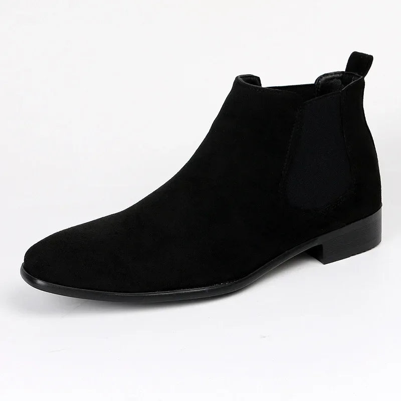 Men's Functional Pull-on Ankle Chelsea Boots with Elastic Gusset