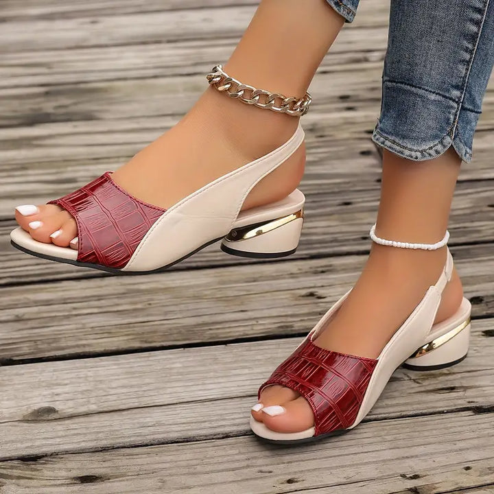 Sandalias de cuero cómodas con soporte acolchonado