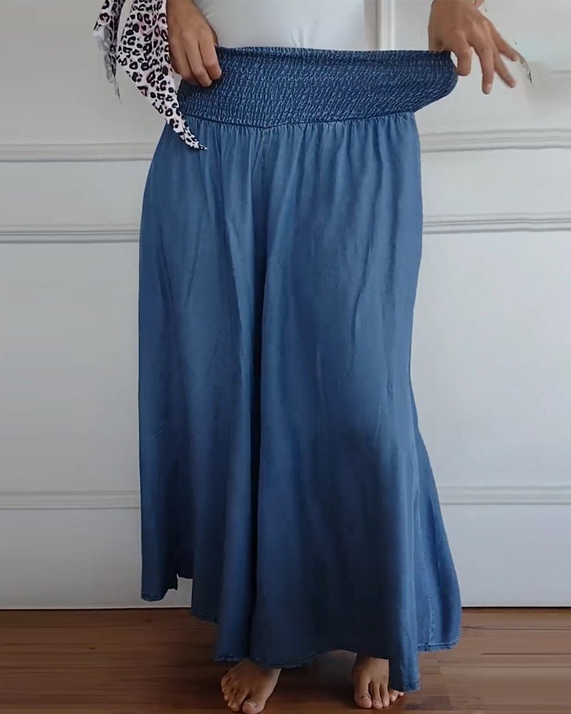 Pantalones elásticos y fluidos