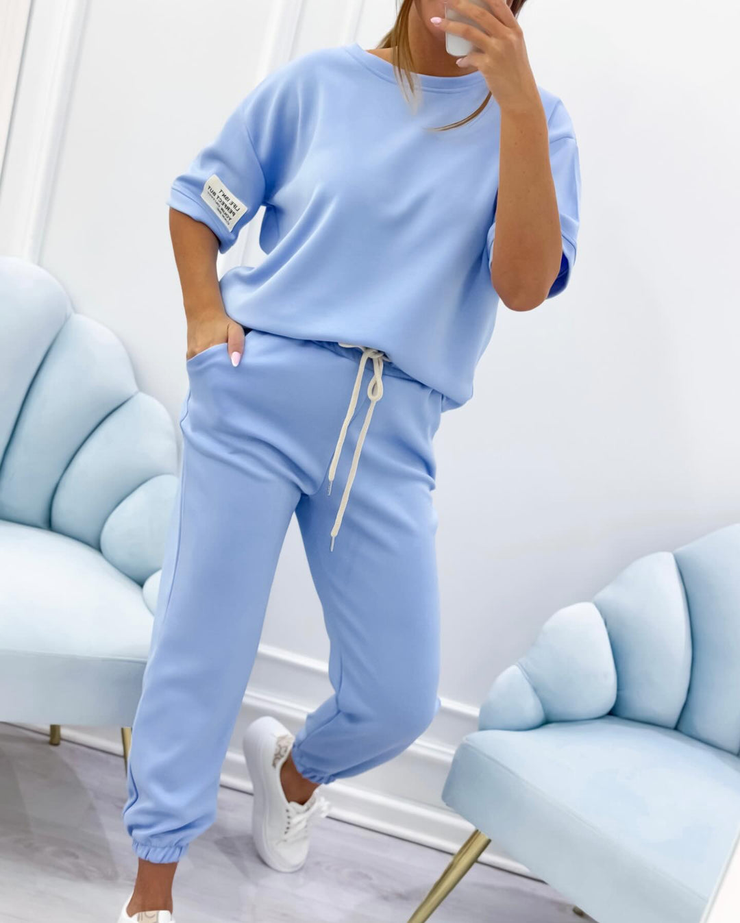 Short Sleeve Casual Matching Set