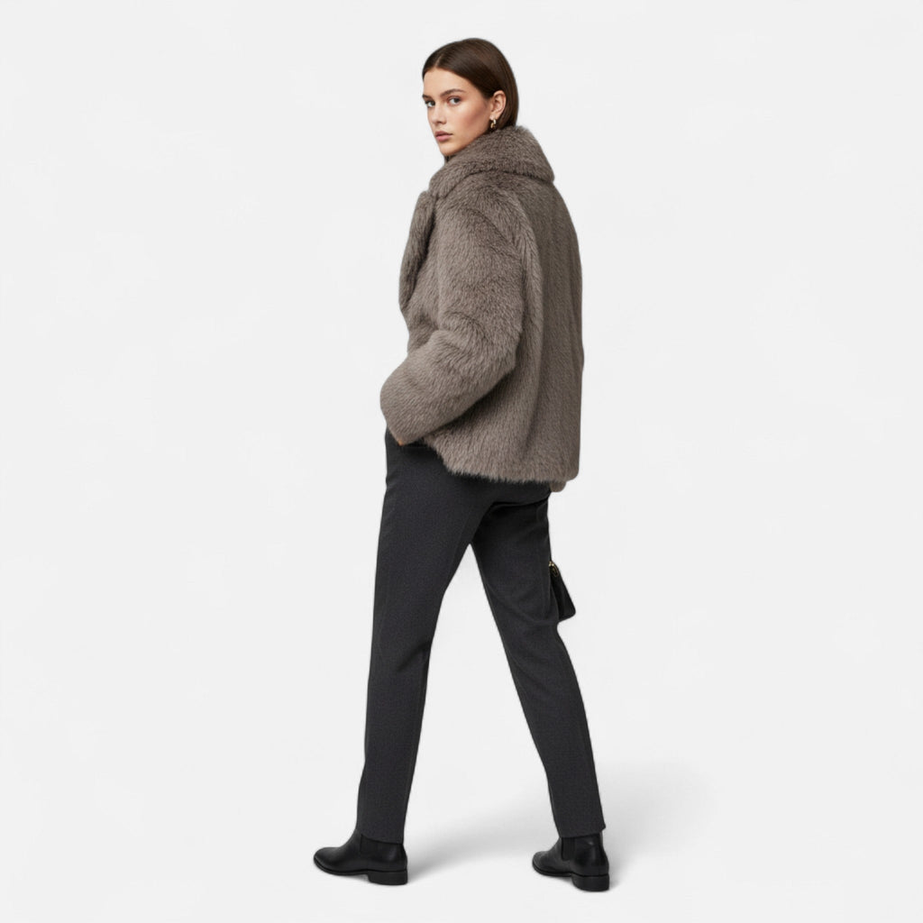 Women's Faux Fur Coat Winter Street Elegance