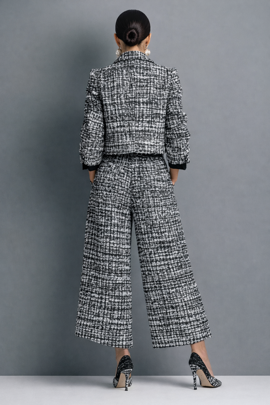 Conjunto sofisticado de dos piezas de tweed