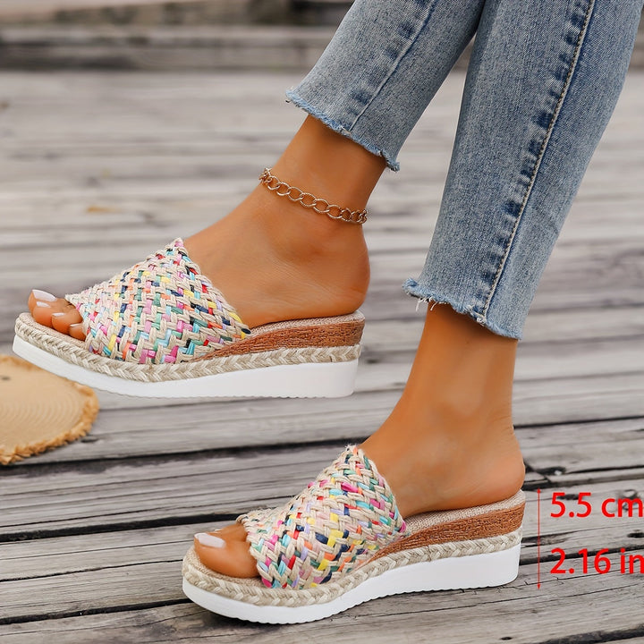 Woven Wedge Sandals